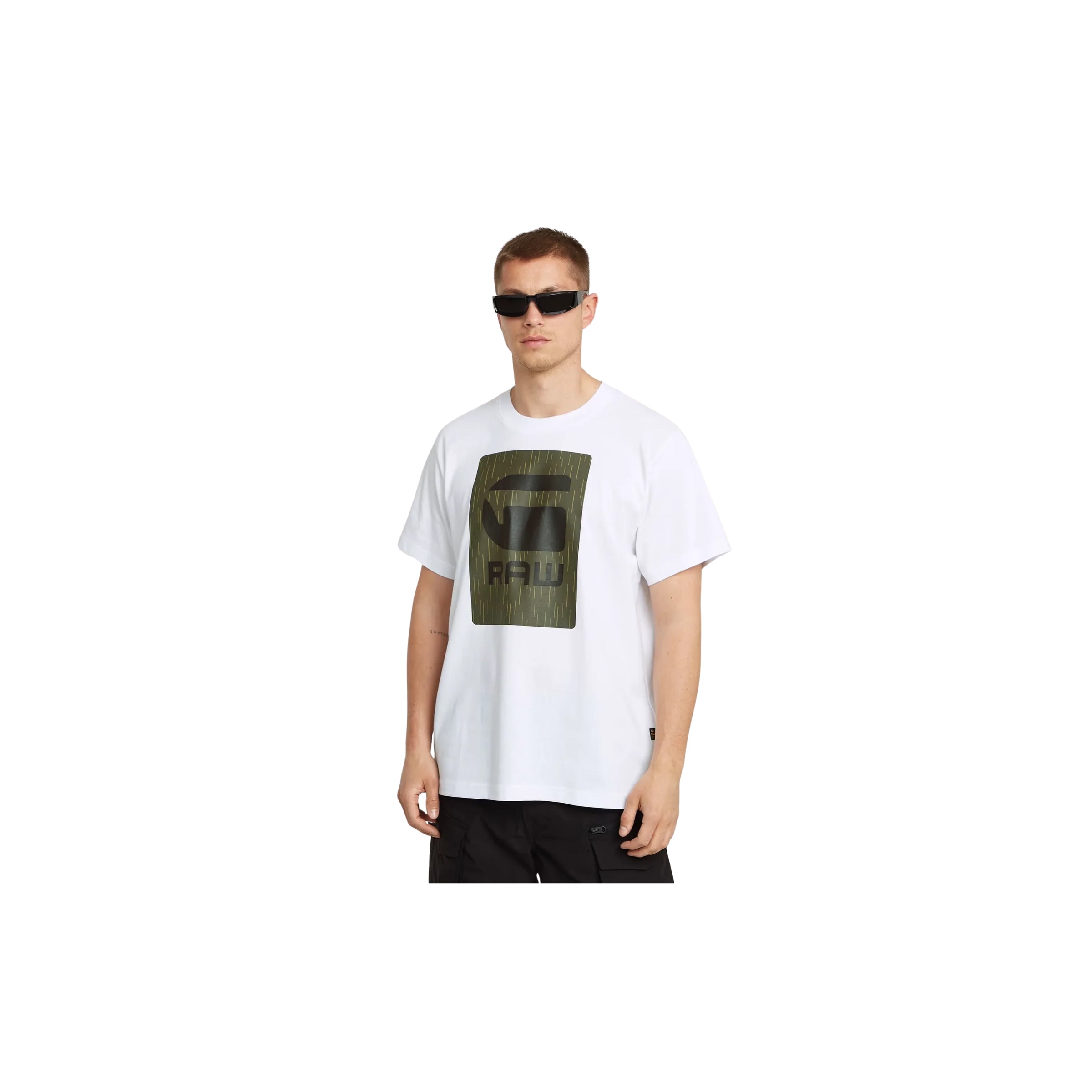 G-Star T-Shirt Burger Box Rain Loose White